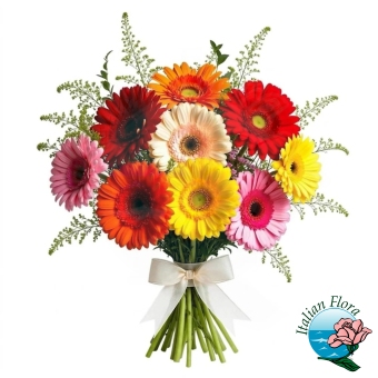 Bouquet di gerbere colorate